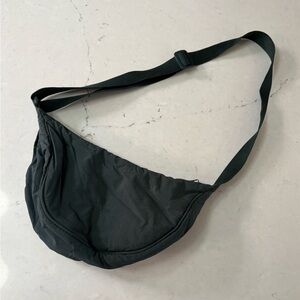 UNIQLO Dark Green MINI SHOULDER Bum BAG Unisex Nylon Zip Pocket Adjustable Strap